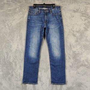 Lucky Brand Jeans Men 34 Blue 363 Straight Mid Rise Denim Stretch Solid 34Wx32L